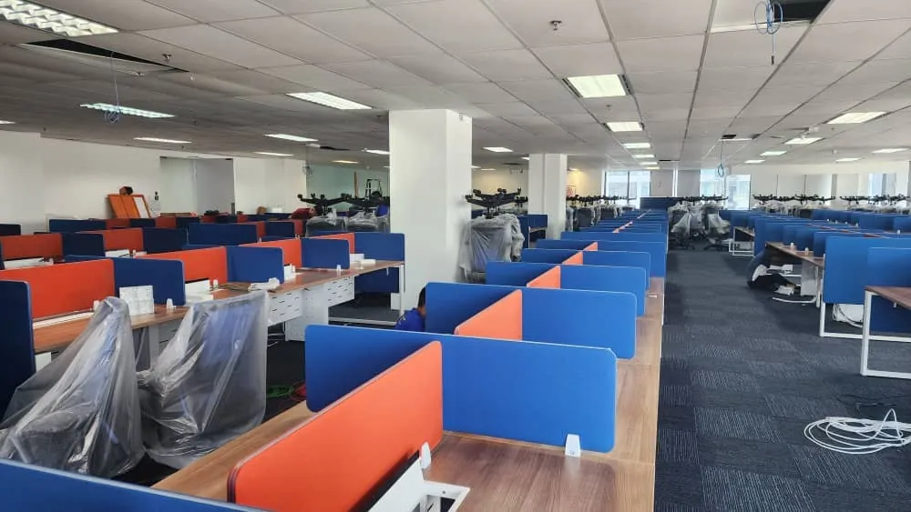 Completed office workstations at Menara Dana 13, Petaling Jaya.